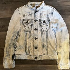 True Religion Acid-Wash Denim Jacket